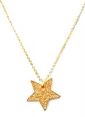 Rhinestone studded gold star necklace