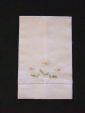 Marguerite daisy embroidered linen hand towel - guest towel