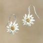 Silver Seasons daisy hook earrings