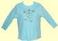 Aqua 3/4-sleeve tee