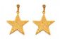 Textured gold star earrings