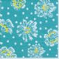 Dotty Daisies turquoise lunch napkins