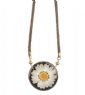 Daisy on Wood pendant