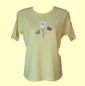 Yellow short sleeve tee with daisies and butterflies